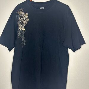Stampd Black Tee with Gold Graphic